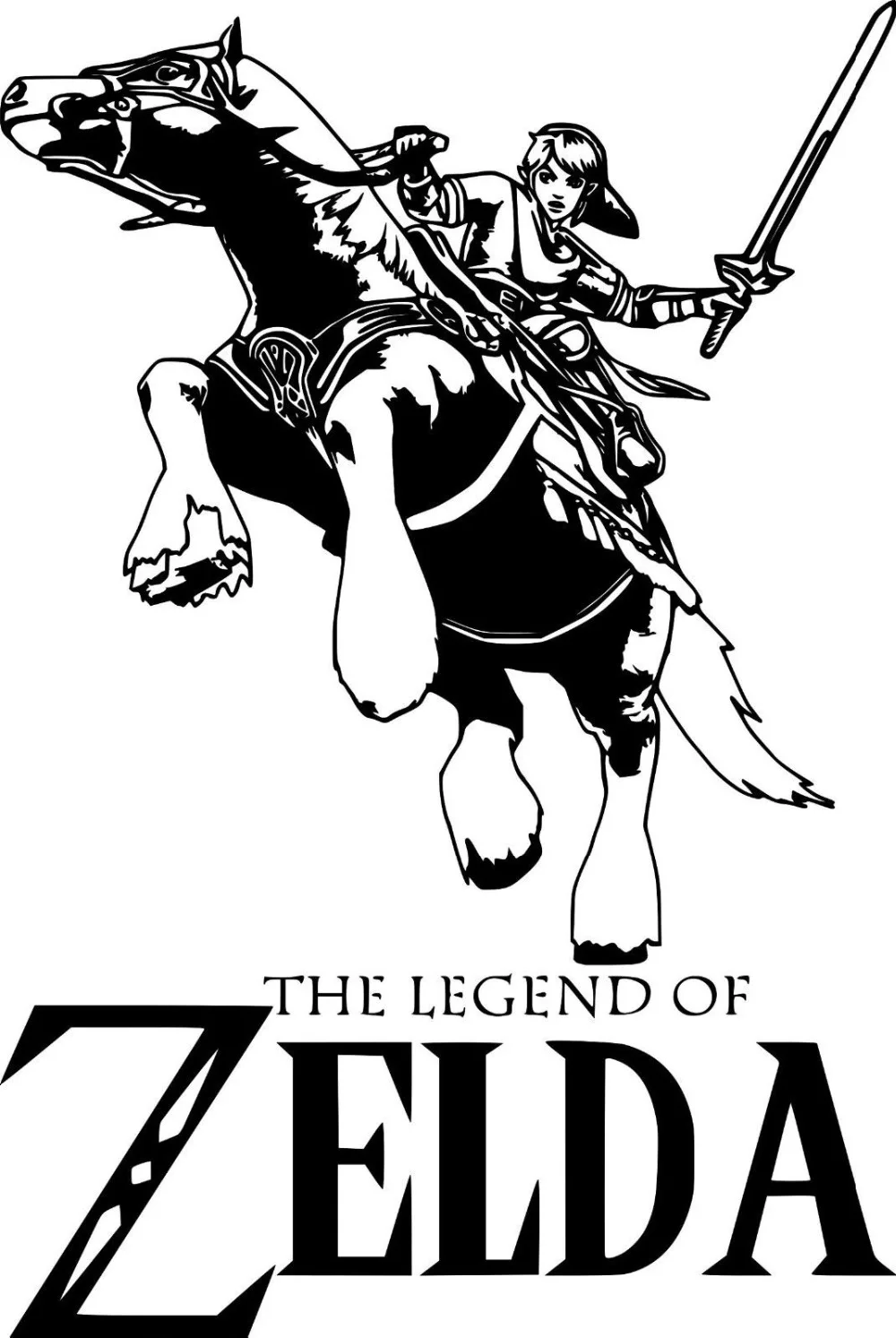Аксессуары для украшения дома Legend Of Zelda Link& For Epona виниловая наклейка на стену Наклейка для детской комнаты Детские Наклейки для декора интерьера D683