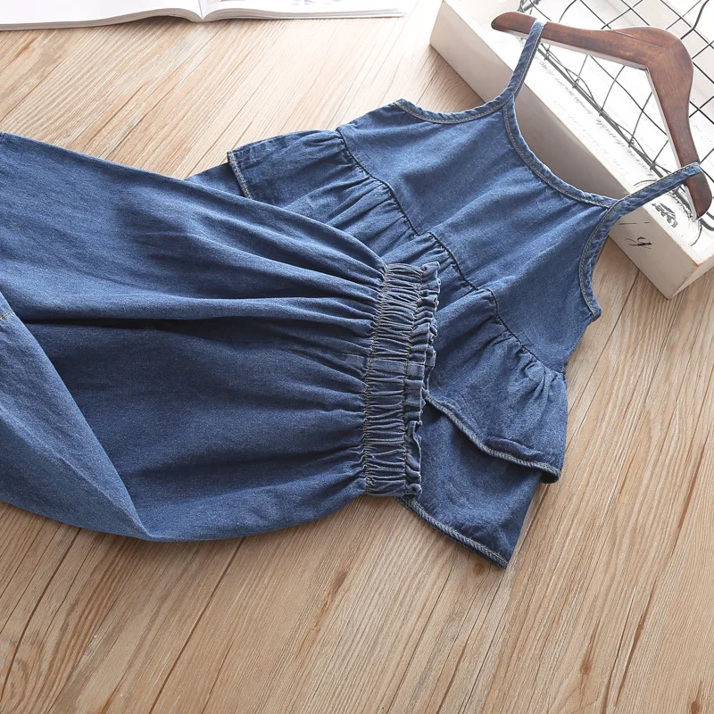 Spring Clothes Set Fashion Girls' Pants Suit Jeans Denim for Children Trousers Two-piece Kids Summer Outfits |