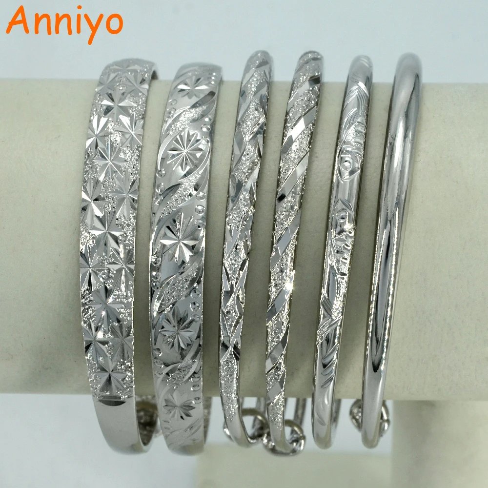 Anniyo (одна штука) Серебряный и медный браслет для женщин/девушек Африканский