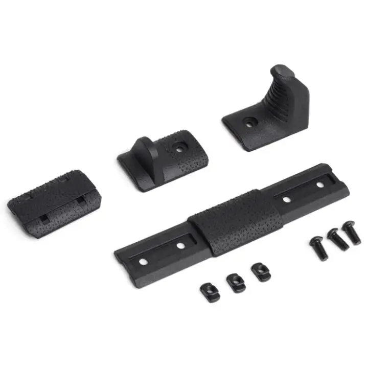Элемент страйкбол m-lok handguard Stop Kit 4 шт./компл. eMag Pul Пластиковая Крышка рельса MLOK ручной стоп комплект M LOK слот-система MP02057 - Цвет: BK