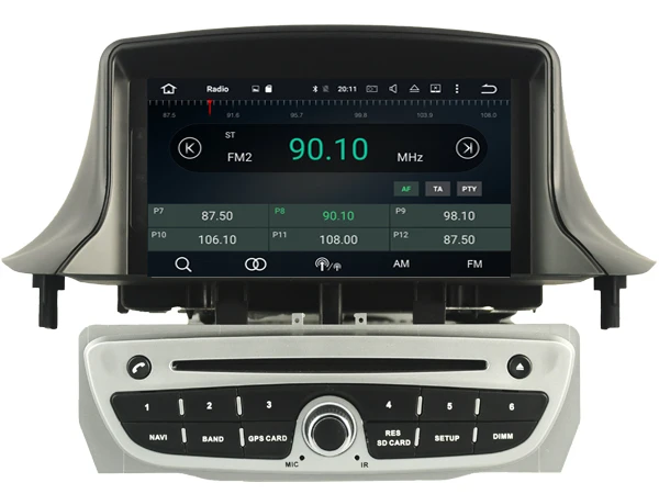Автомагнитола на Android 6 0 DVD GPS медиаплеер для RENAULT Megane III/Fluence (2009 2011) 2 ГБ + 32 8 ядерный