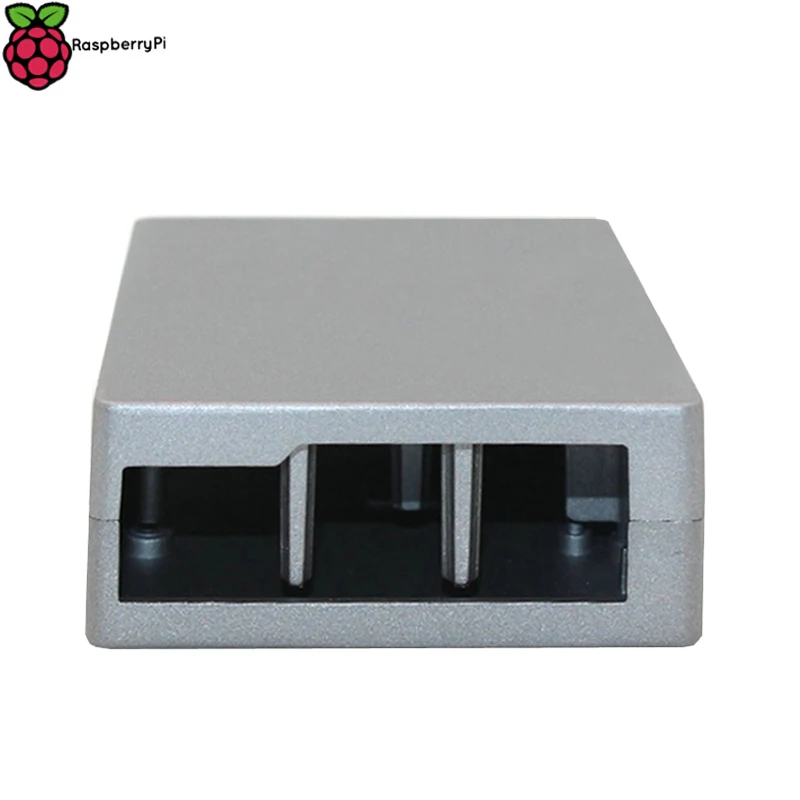 Блестящий алюминиевый чехол RPI 3 Модель B + Серебряный металлический корпус