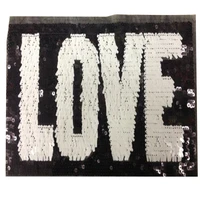 clothing women shirt top diy large patch letters love sequins deal with it t shirt girls patches for clothes girl stickers