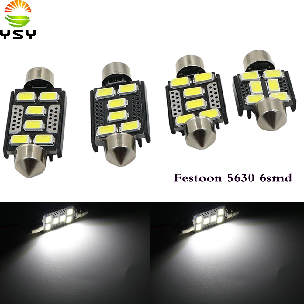 YSY 30 шт. НОВАЯ гирлянда 31 мм 36 39 41 12 В C5W белая 5630 Светодиодный светодиодная