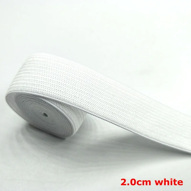 2.0cm white 2 meters HL 15/20/25/30/35/40/45 мм черный/белый/Золотой/Серебряный нейлон резинки одежды Домашний текстиль Швейные понятия 1 м или 2 м - Цвет: 2.0cm white 2 meters