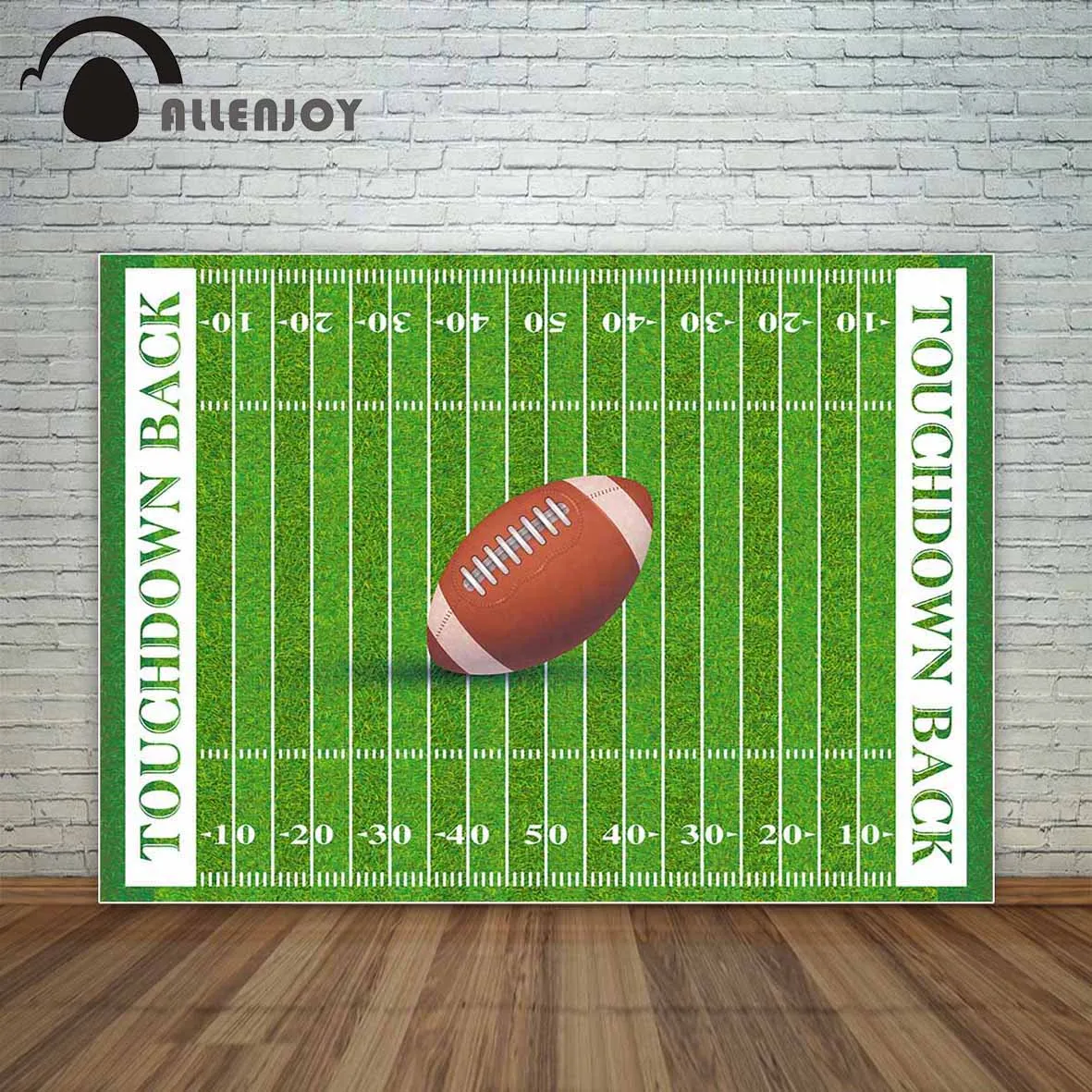 Allenjoy football background for a photo shoot scale sports games 50 Yard Line backdrop Children's photography studio | Электроника