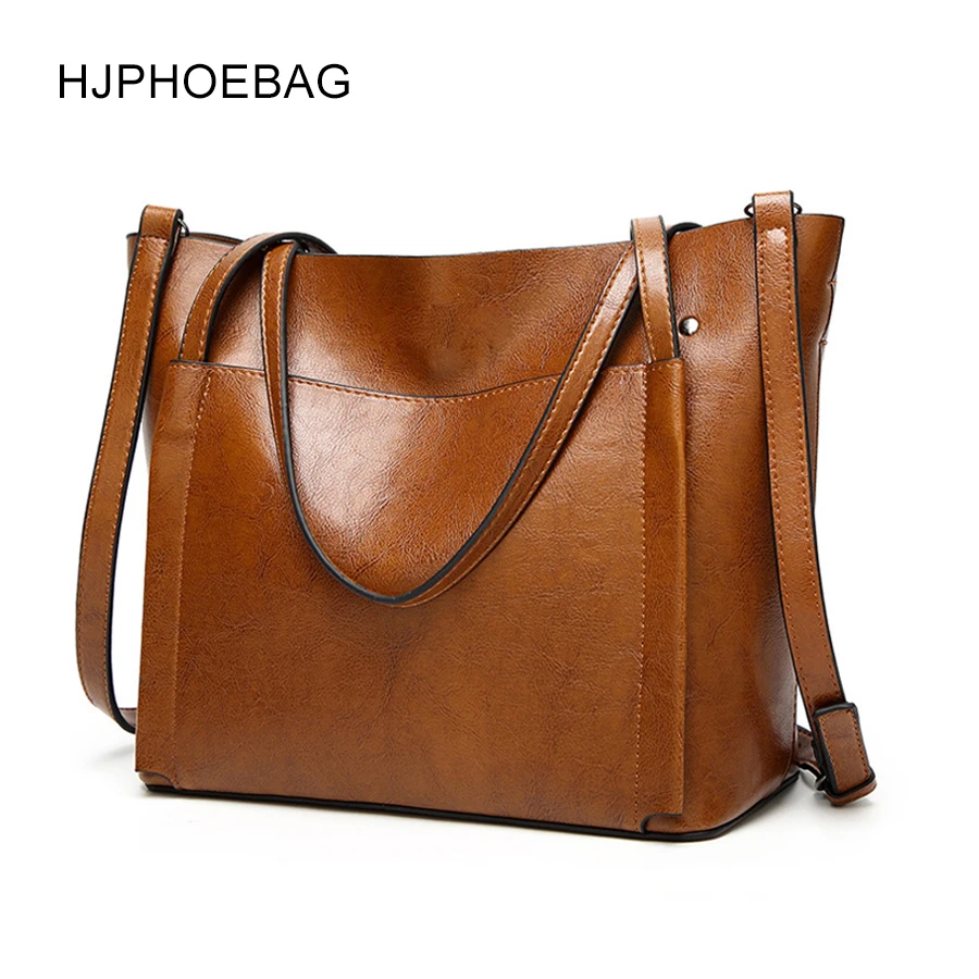 Брендовые женские кожаные сумки HJPHOEBAG Женская Большая Сумка тоут