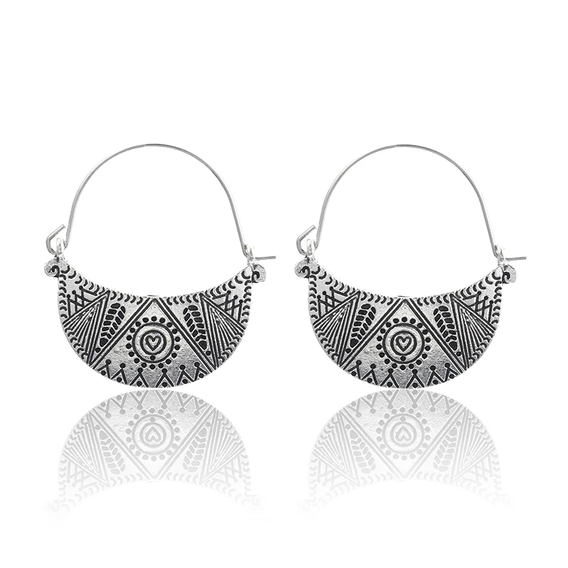 E0484Boho модные ювелирные изделия, серьги-Крючки в форме Луны, тибетские серебряные индивидуальные висячие серьги для женщин Brinco
