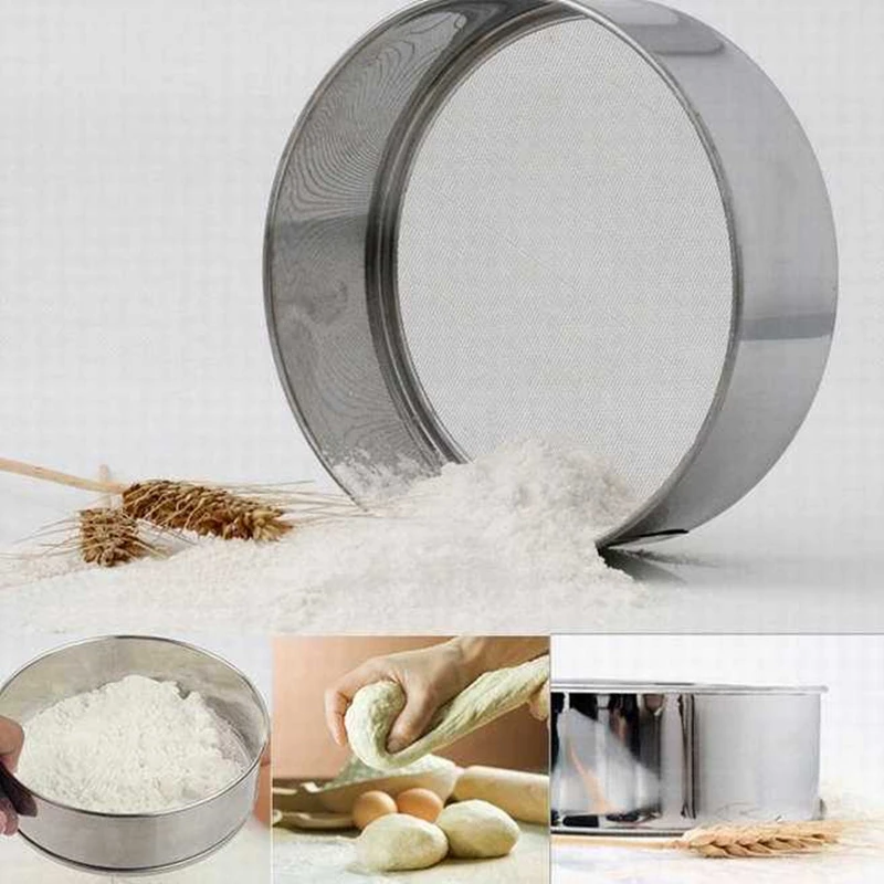Новый нержавеющий стальной Серебряный сетчатый просеивающий фильтр для муки