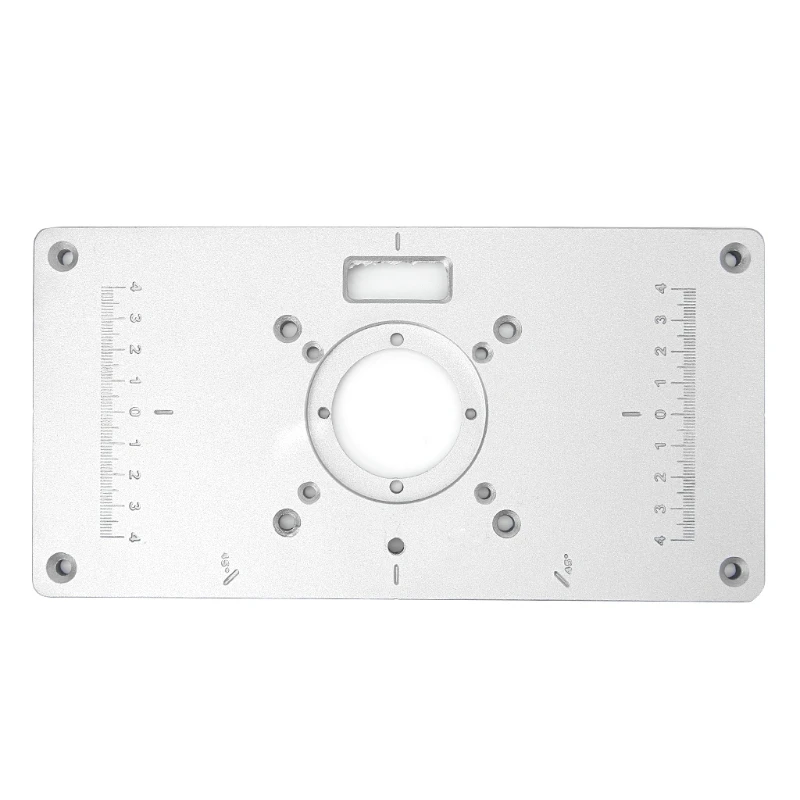 700C Aluminum Router Table Insert Plate + 4 Rings Screws For Woodworking Benches | Инструменты