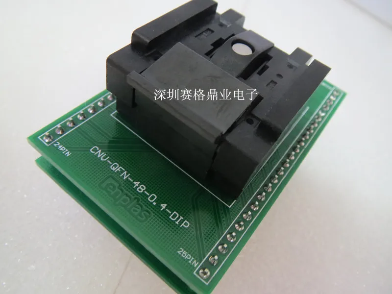 Clamshell QFN-48(52)BT-0.4-01 QFN48/MLF48 6*6mm pitch 0.4mm IC Burning seat Adapter testing seat Test Socket test bench