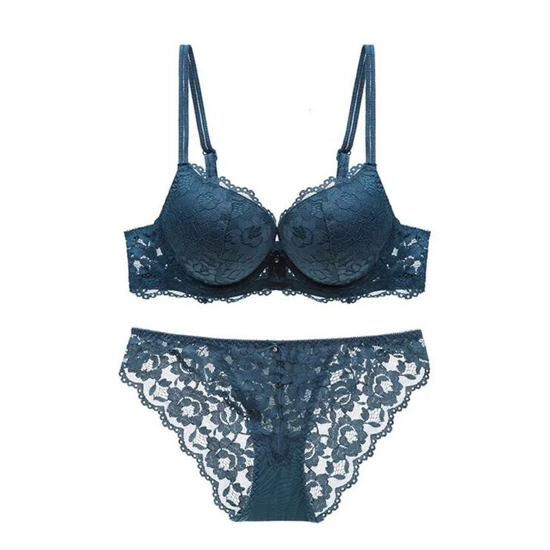 Комплект кружевного нижнего белья с чашками пуш ап|bra set transparent|bra setbra brand |