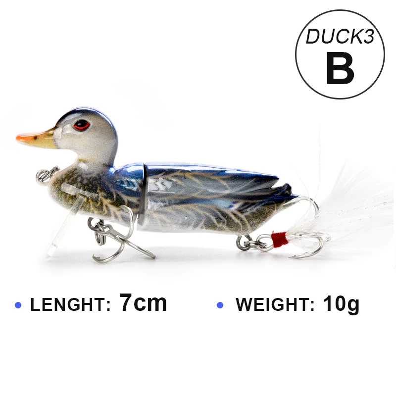 DUCK3-B 1 шт. Новое поступление твердая приманка для рыбалки Щука искусственные приманки 90,1g 15 см рыбалка жесткая приманка приманки лягушка Тонущая приманка блесна для рыбной ловли - Цвет: DUCK3-B