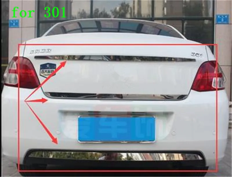 Автозапчасти высокого качества из нержавеющей стали обивка задней двери отделка полосы автомобиля Стайлинг для peugeot 301- автомобильные аксессуары