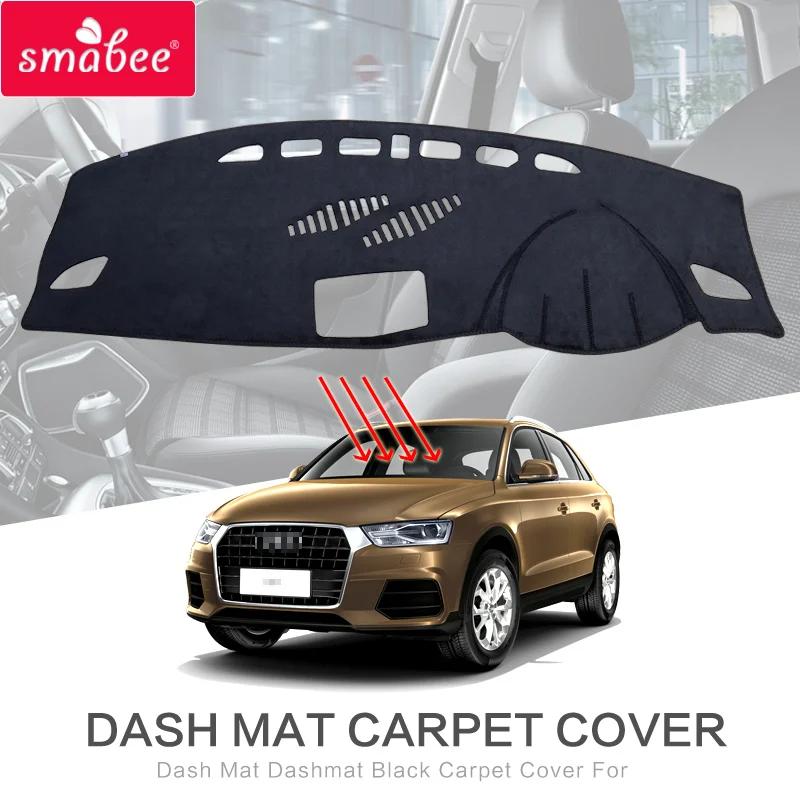 Smabee Dashmat черный ковер для AUDI Q3 2010 2017 Противоскользящий коврик приборной панели