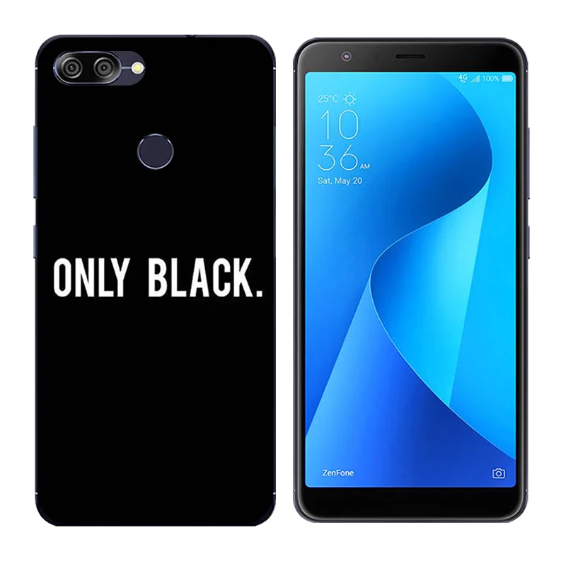 Для ASUS Zenfone Max Plus M1 чехлы из ТПУ с черными буквенными принтами ZB570TL X018D X018DC