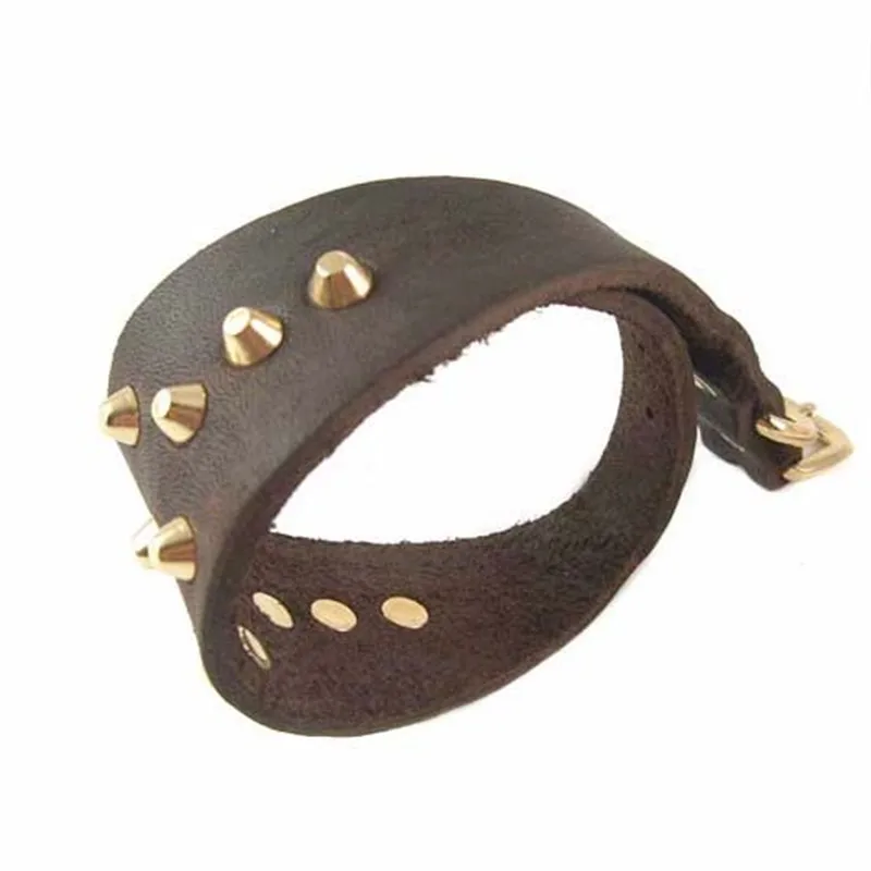 Качественный собачий ошейник Greyhound из коровьей кожи шипованное ожерелье прочные