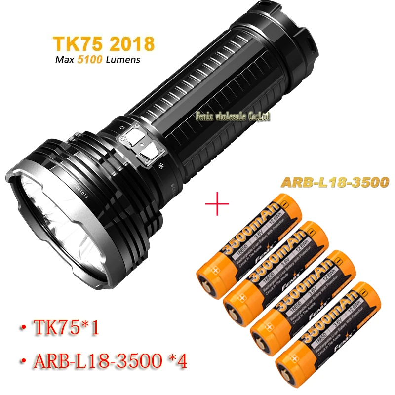 Новинка 2014 года. Светодиодный фонарь Fenix TK75 + Аккумуляторы ARB L18 3500 * 4|fenix tk75|led torchled