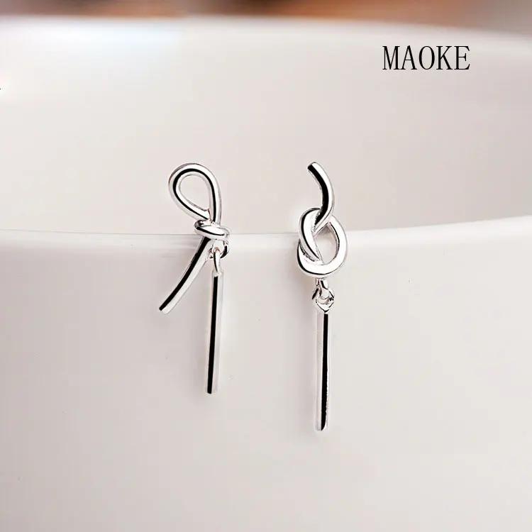 Рекламные S925 Серебряные серьги из розового золота с инкрустированным цирконием