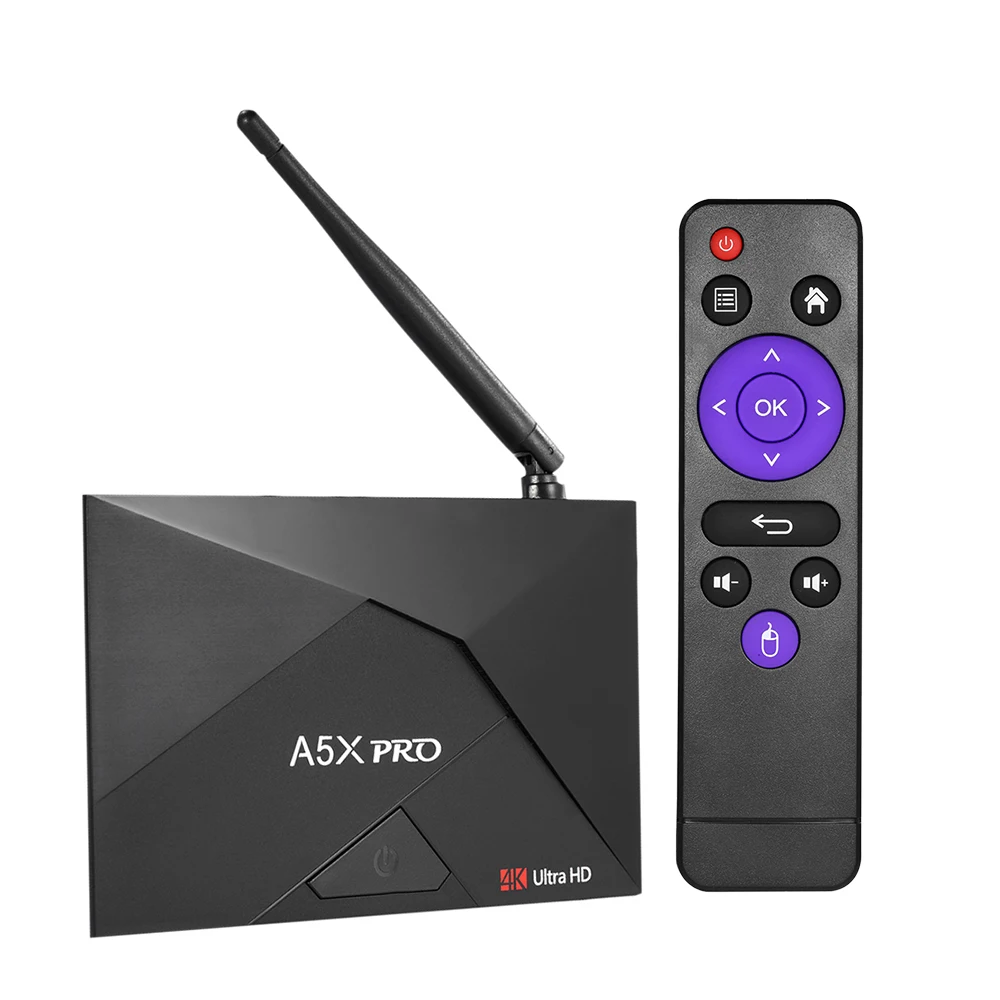 Умная ТВ-приставка A5X Pro Rockchip RK3328 2 ГБ 16 Android 7 1 HD2.0 4K x 2K 4G/5G двойная Беспроводная