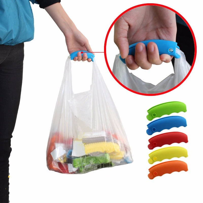 1 шт. портативная силиконовая сумка для покупок защиты рук продуктов держатель