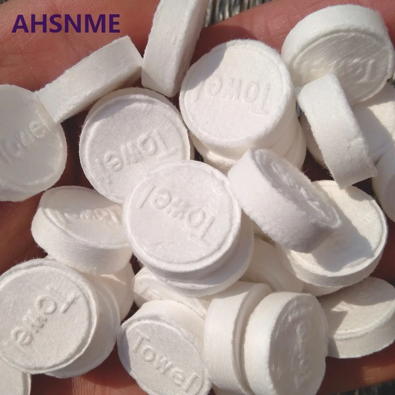 AHSNME 20 шт сжатое Полотенце 22*24 см, одноразовые полотенца для путешествий, нетканые, в форме таблеток, полотенце для макияжа, очищающее полотенце