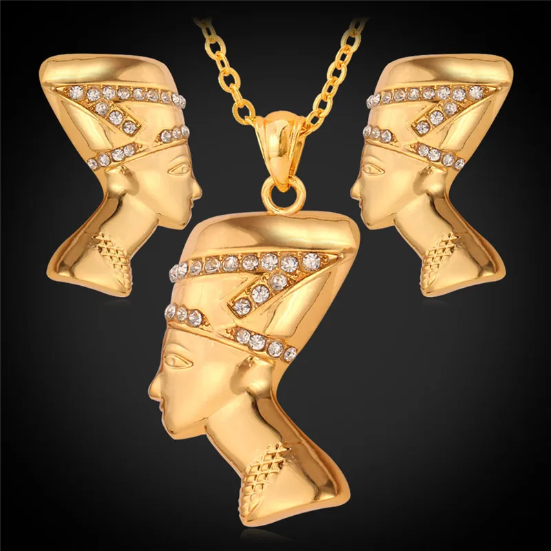 Комплект украшений Collare Nefertiti S604 Женский египетские серьги ожерелье комплект из