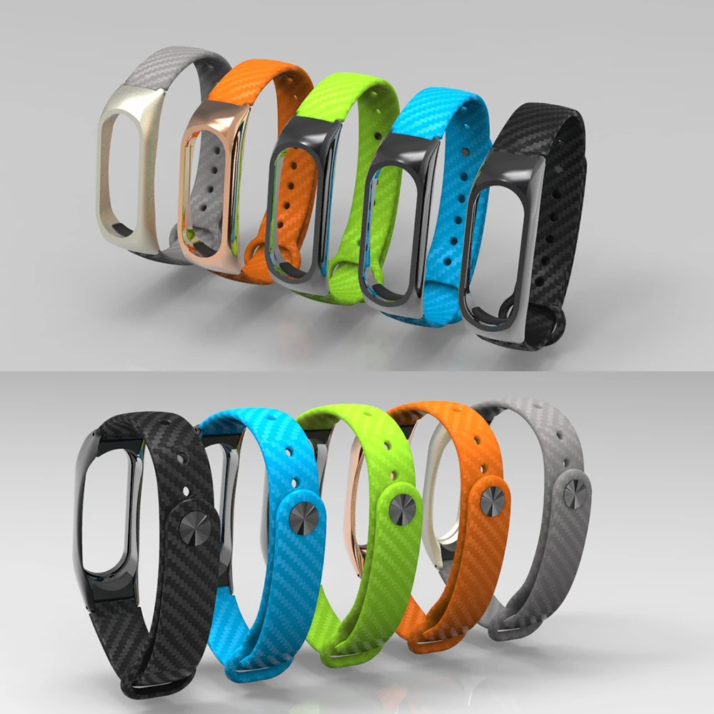 Для Xiao mi band 2 браслет TPE углеродного волокна Текстура спортивный силиконовый