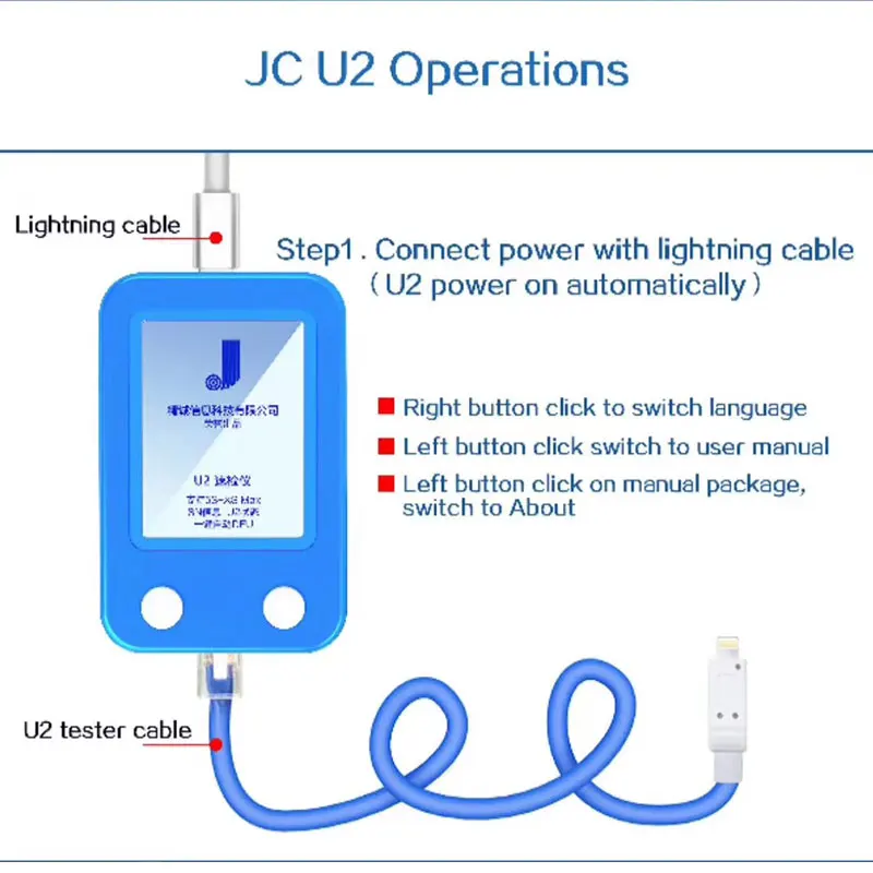 Плата JC U2 прибор для проверки дефектов работает с iPhone U2|Наборы ремонта мобильных