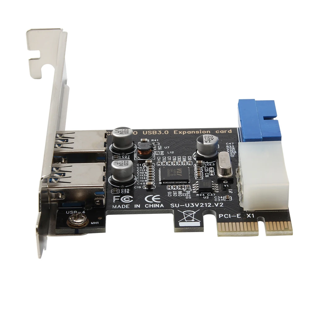 Компьютерная шина PCI-E карта расширенной памяти 19-Pin конвертер Внешний USB 3 0 карты