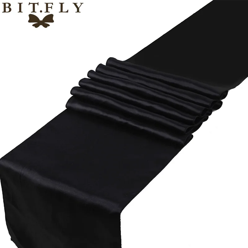 Black 30*275 см красочные пятна настольная дорожка Свадебная вечеринка украшения дома пятностойкая ткань Ресторан украшения покрытие стола расходные материалы - Цвет: Black