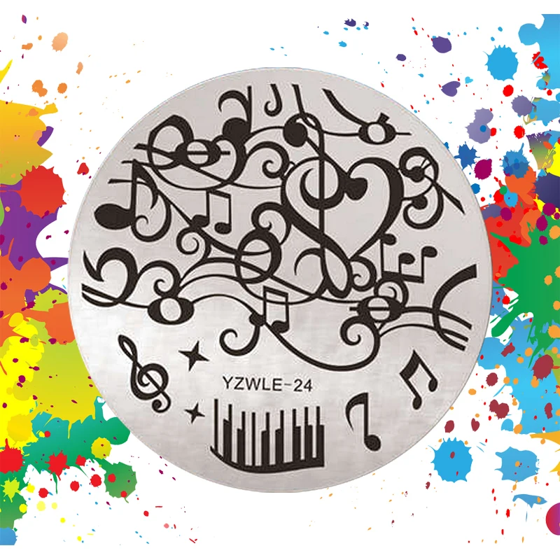 1 шт. штамповочная пластина музыкальные ноты пианино ногтевой шаблон для красоты