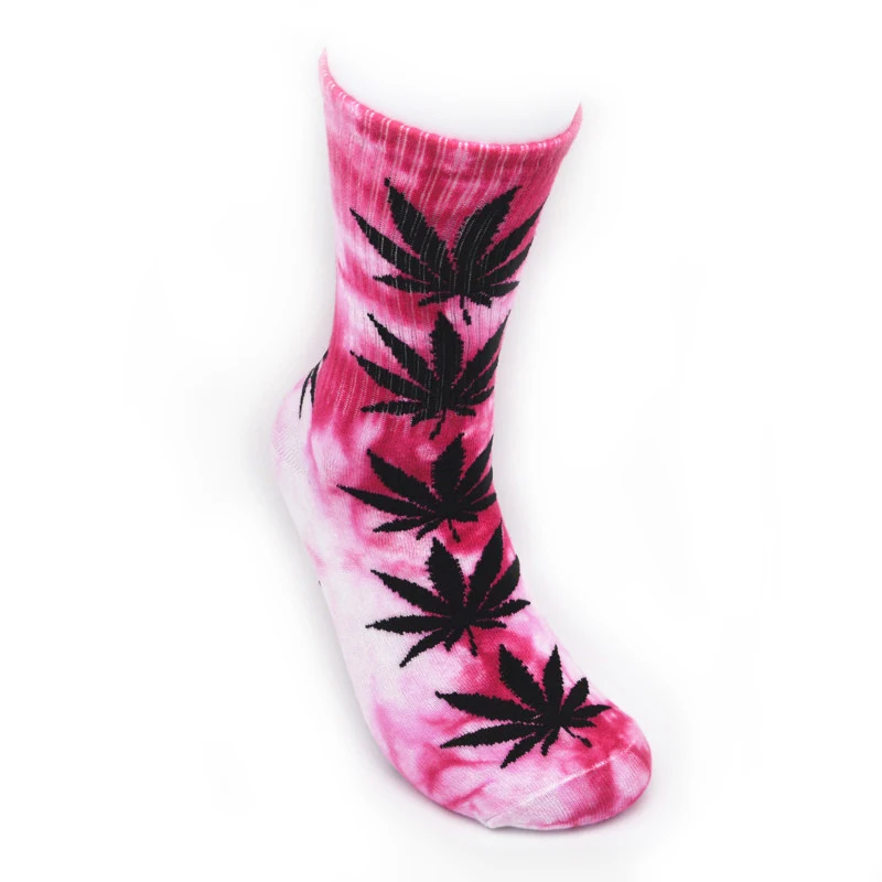 Tie die -pink 1 пара носков Plantlife носки WU Tang weed Носки CHEECH& CHONG leaf хлопковые носки мужские/женские уличные носки мужские и женские носки унисекс - Цвет: Tie die -pink