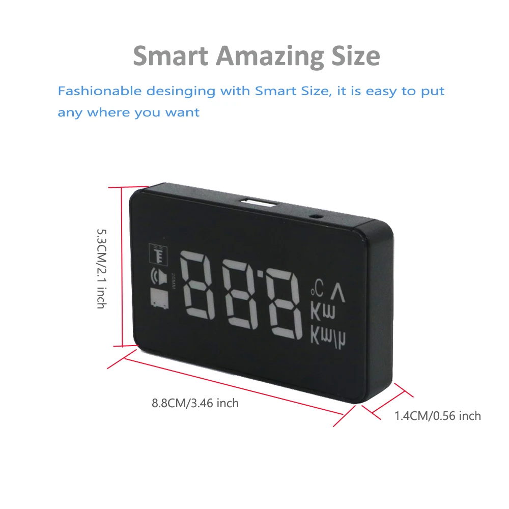 EANOP MINI Smart Auto HUD head up display Obd2 монитор Windshild скоростной проектор Автомобильная