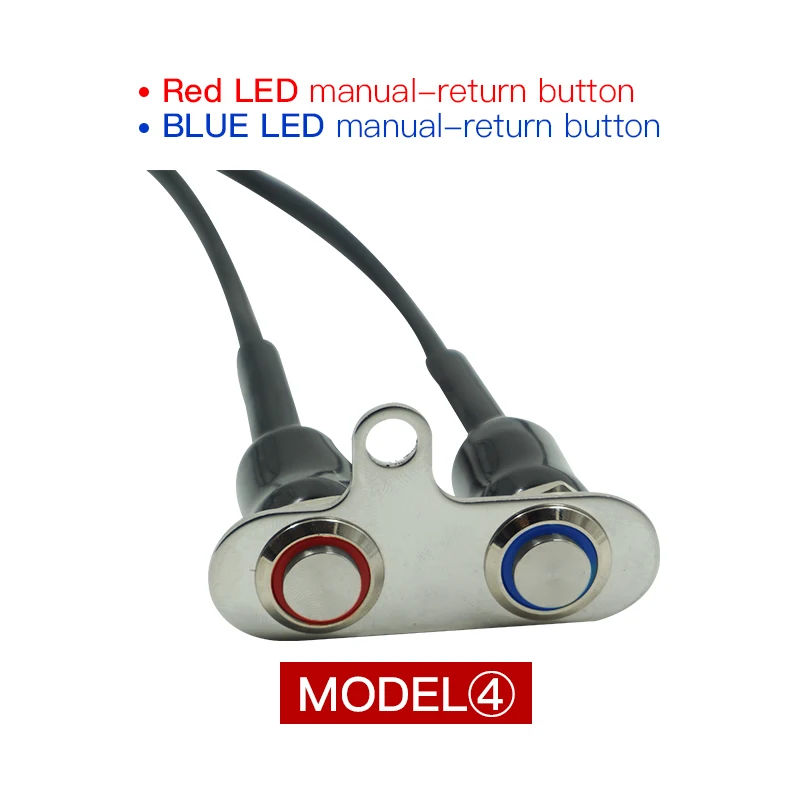 Model D 12 V светодиодный мотоциклетный переключатель руль регулируемое крепление водонепроницаемые переключатели ВКЛ-ВЫКЛ световая сигнализация - Цвет: Model D