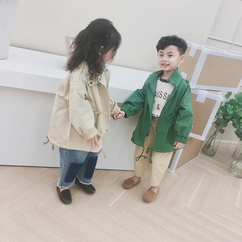 Ветровка детская длинная тонкая куртка с длинным рукавом для мальчиков и девочек