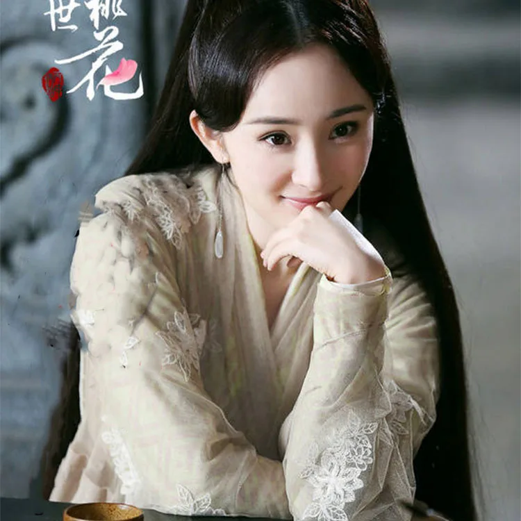 

Bai Qian 2 Designs Fairy Women's Costume for TV Once Upon A Time Forever Love in Ten Miles of Peach Blossom Bushes