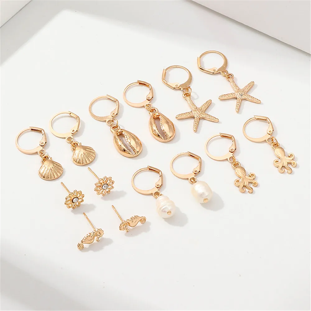 Женские винтажные серьги из Золотого Сплава MLING богемные подвески в виде цветка