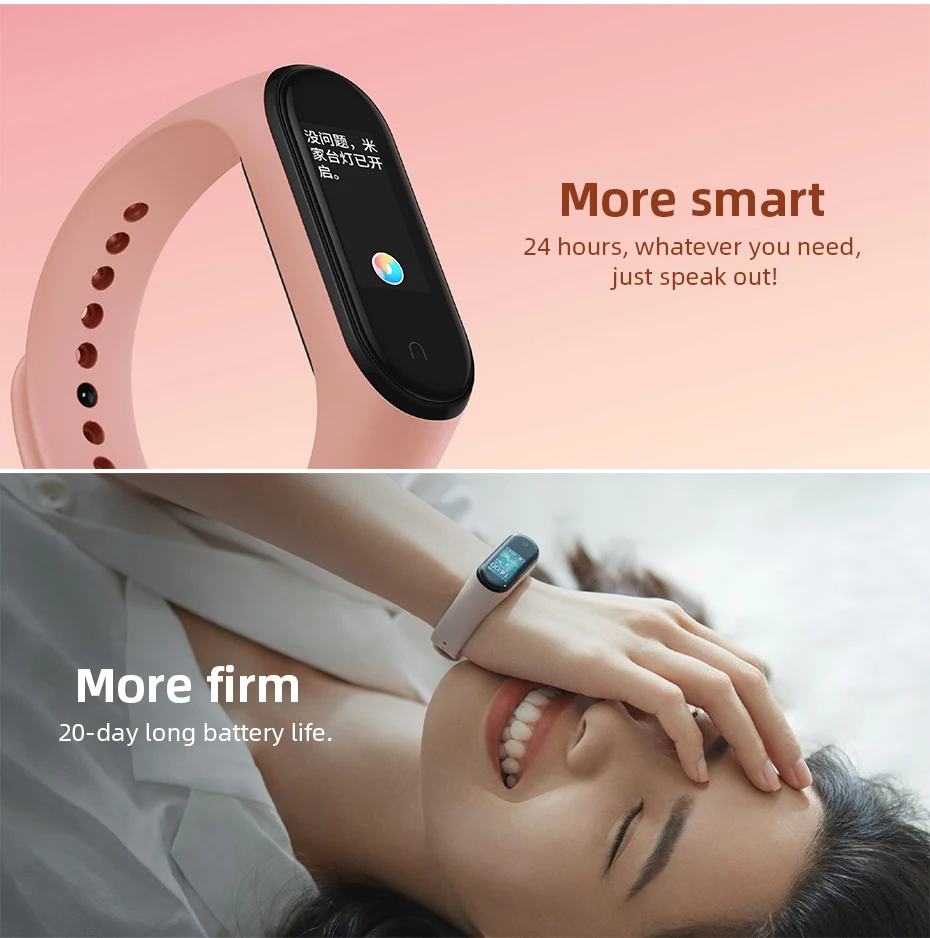 Xiaomi mi band 4 Смарт-часы глобальная версия фитнес браслет с пульсометром активности фитнес-трекер Смарт браслет здоровья цветной дисплей новинка умный шагомер с измерением давления