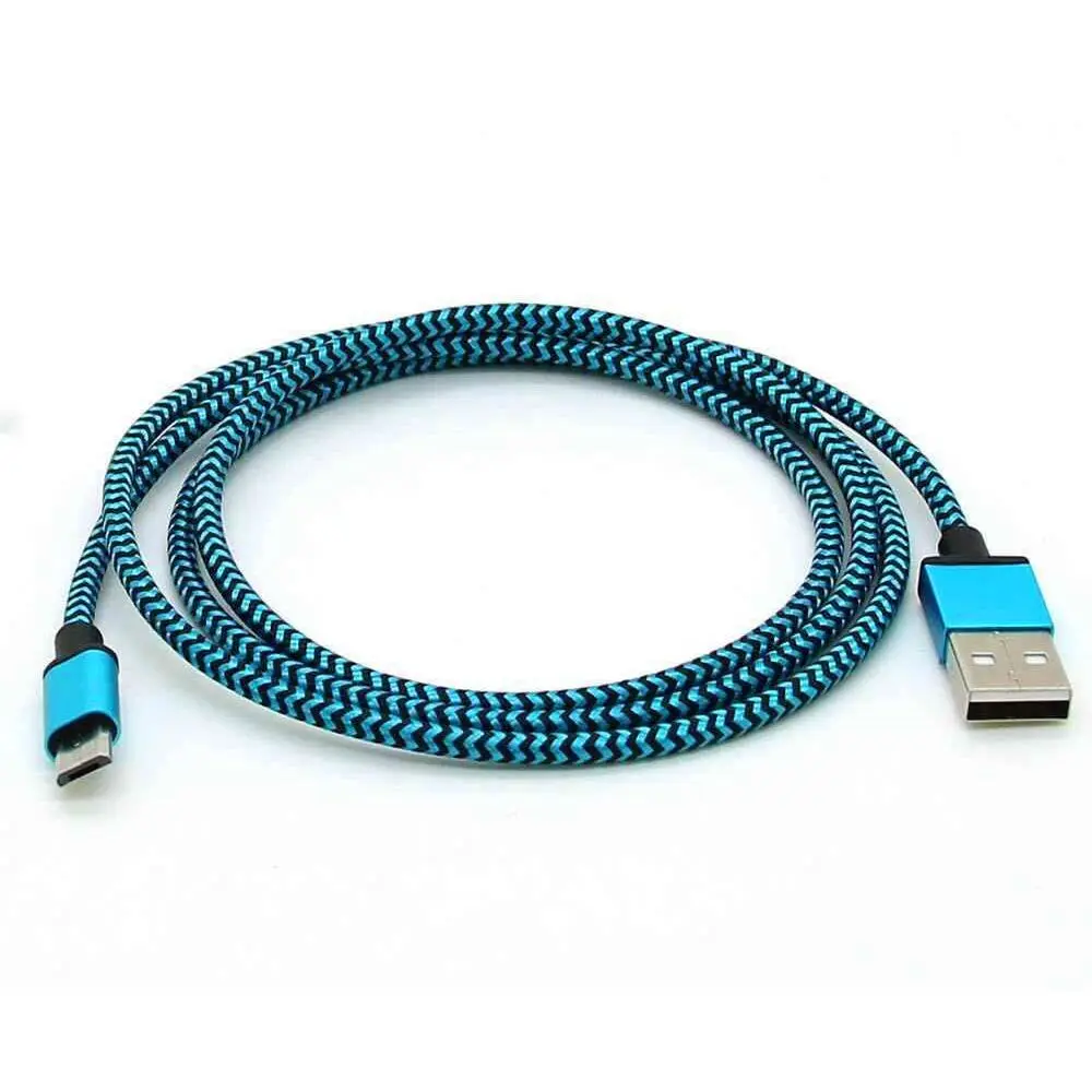 100 шт. 1 м 3 фута 2 6 футов 10 алюминиевая ткань micro 5pin 8pin USB Type C кабель для