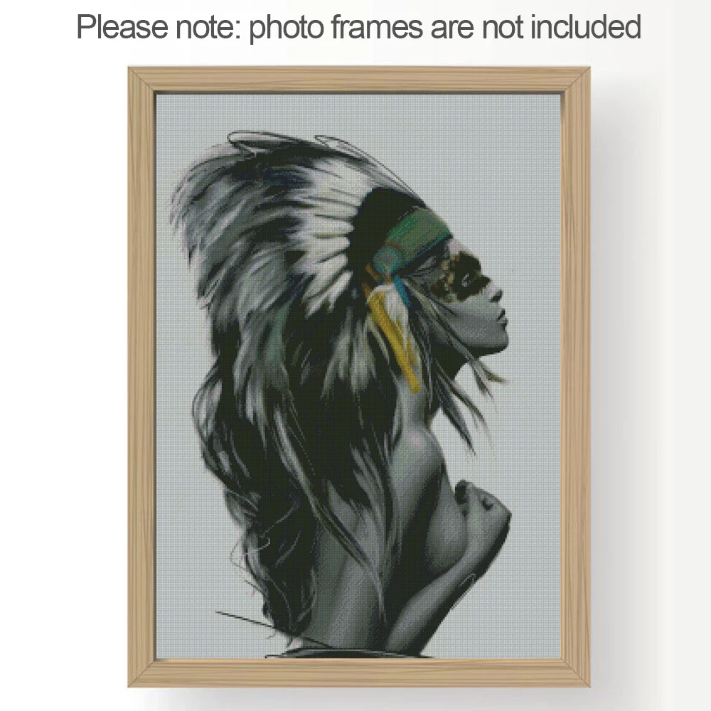 Алмазная Вышивка Портрет индийские женщины горный хрусталь картина полный