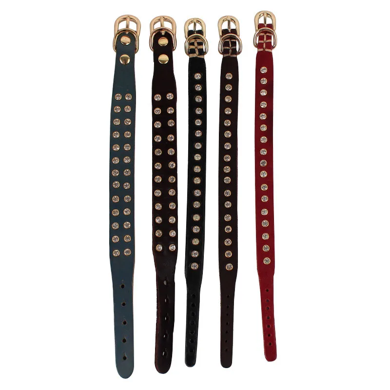 Ошейник для маленьких собак SYDZSW из натуральной кожи ошейник щенков поводки кошек