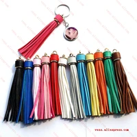 sublimation long leather tassels key chainshigh quality key ring accessories hot transfer printing blank consumables 20pcslot