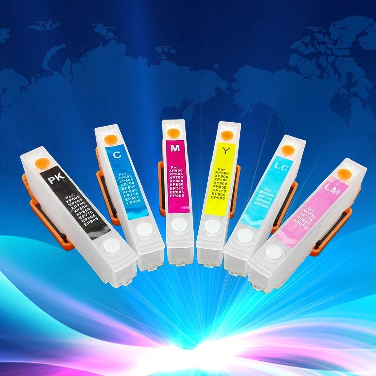 Бесплатная доставка Заправляемый картридж с чернилами для Epson XP-850 T277 277 ARC Chip 5