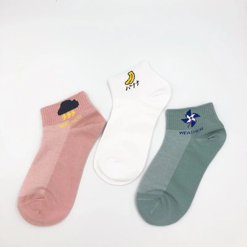 Модные милые короткие носки с героями мультфильмов хлопковые Дышащие Harajuku по
