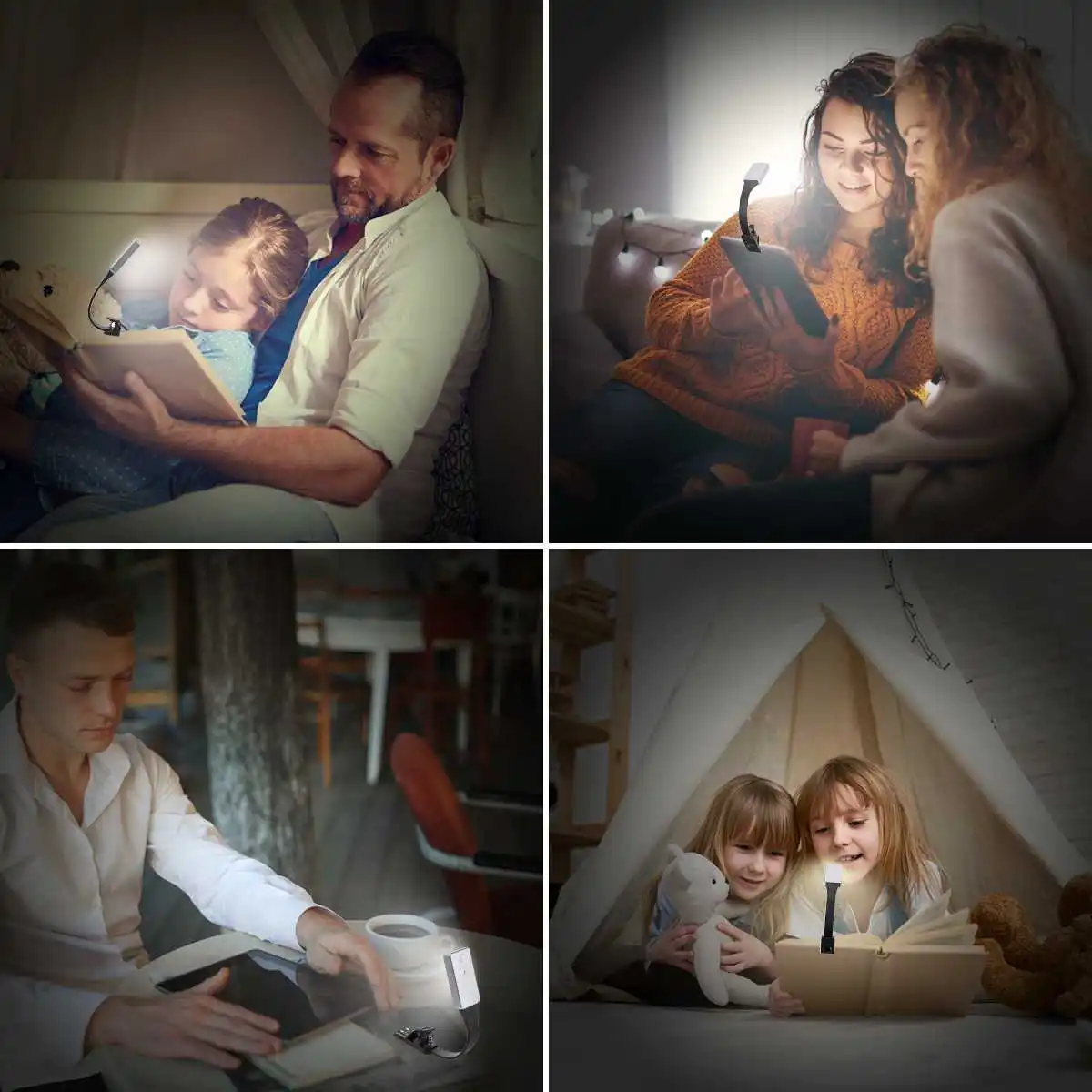 Перезаряжаемая электронная книга, светодиодный светильник для Kindle paper, новинка, USB лампа для чтения, книжный светильник, лампа с зажимом для путешествий, спальни, чтения книг, 3 модели