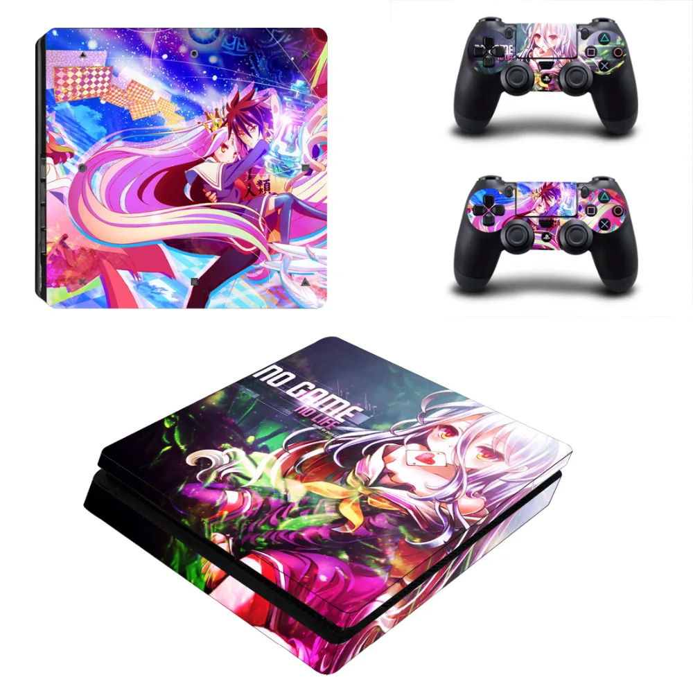 Стикеры в стиле аниме No Game Life PS4 Slim Skin наклейки для консоли PlayStation 4 и контроллера