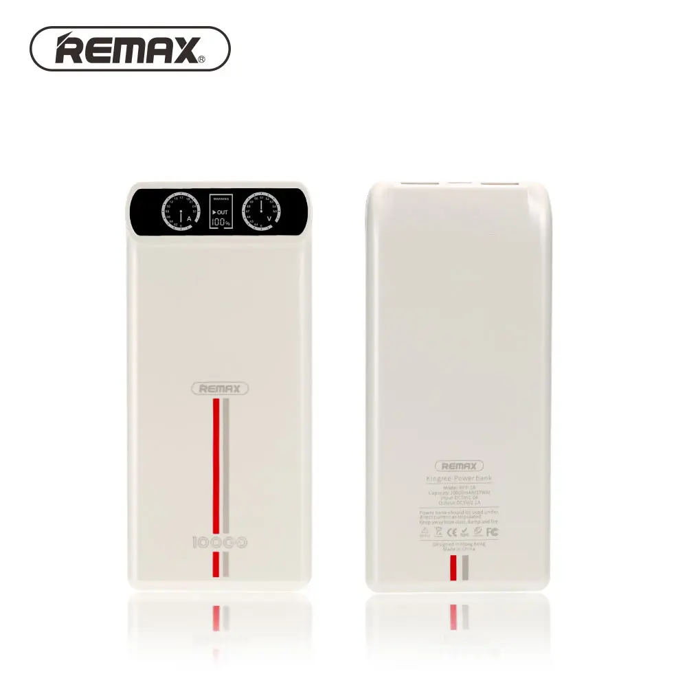Remax 10000 мАч Внешний аккумулятор 2USB светодиодный внешний портативный зарядное