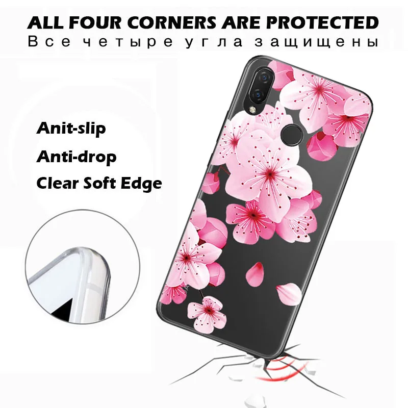 Цветной чехол JONSNOW для Huawei Nova 3 3i Мягкий силиконовый телефона с рисунком задняя