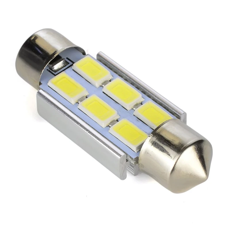 YSY 50 шт./лот 31 мм 36 39 41 12 В 3157 3022 6SMD 5730 Светодиодные белые лампы купол фестон карта